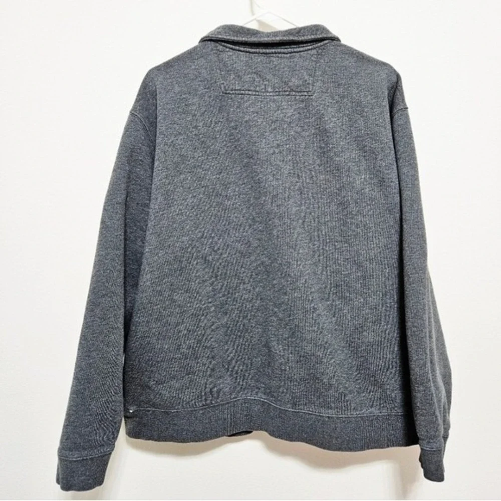 LL‎ Bean Mens Quarter Zip Sweatshirt Pullover Sweater Outdoor Gorpcore Gray XL